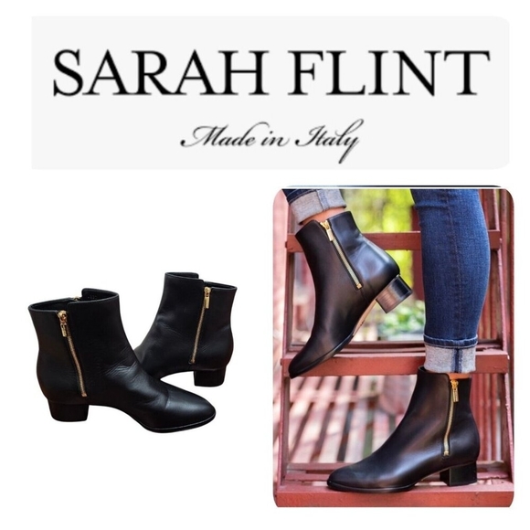 Sarah Flint Perfect Zip Bootie 30 Size EU 41/US 10 - Picture 1 of 15